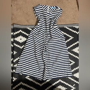 J. McLaughlin Blue White Striped Dress